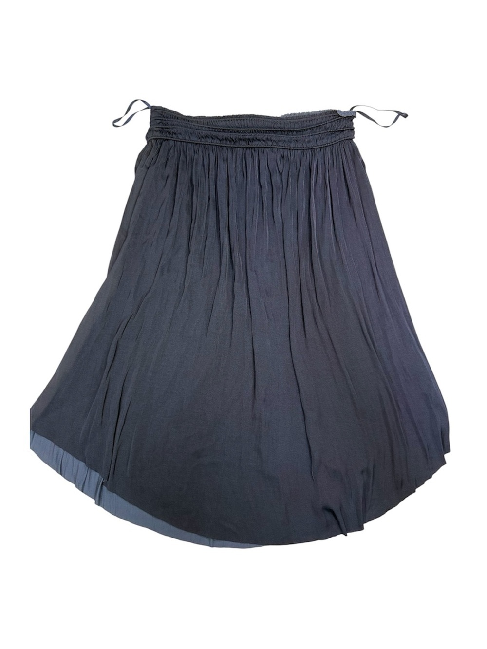 White House Black Market Navy Smocked Waist Skirt Size 10